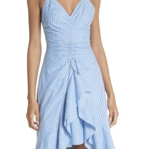 Eberta Stripe High/Low Dress